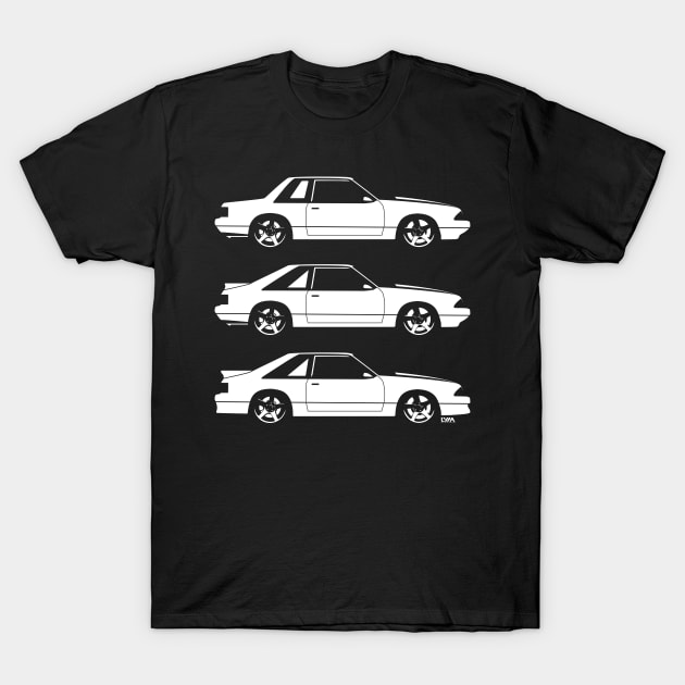 Fox Body Ford Mustang T-Shirt by LYM Clothing